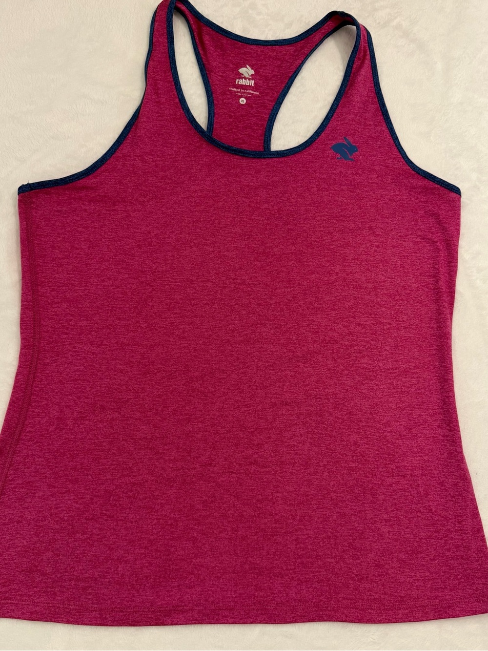 Rabbit Running Heather Magenta Racerback Tank Top - Women's